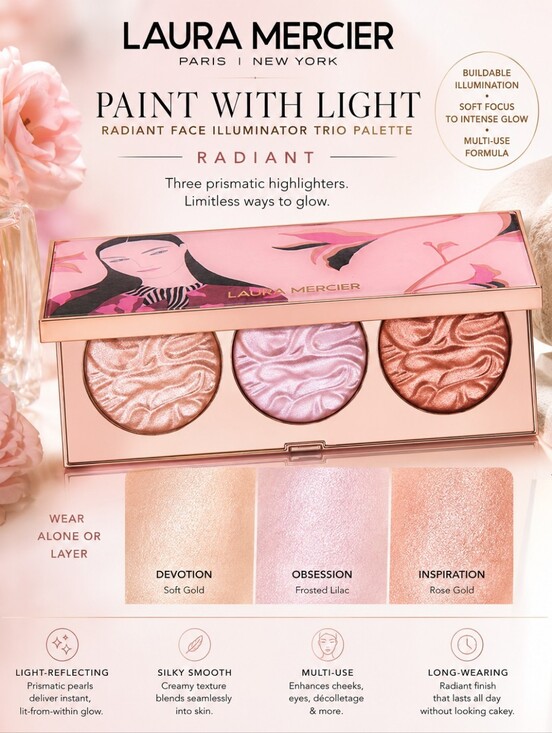 laura mercier Other - Laura Mercier Paint With Light Radiant Face Illuminator Trio Palette